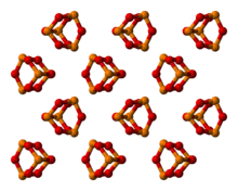 Packing of P4O6 molecules in the crystal structure