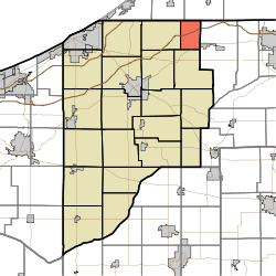 Map highlighting Hudson Township, LaPorte County, Indiana.svg