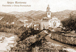Spigno Monferrato—Parrocchiale di Sant'Ambrogio, circa 1920.jpg