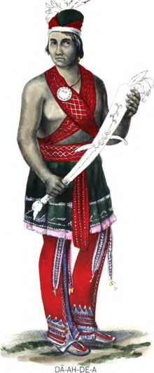 Seneca man in traditional dress