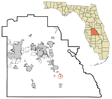 Location in Polk County and the state of Florida