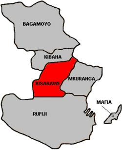 Pwani region's districts