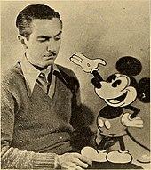 Walt Disney with Mickey Mouse