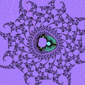 Mini Mandelbrot set period=68 with external rays.png
