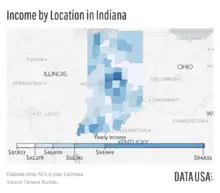 Geo Map of Median Income by County in Indiana.png