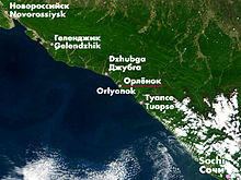 Orlyonok location on the Black Sea coast