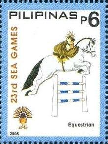 Southeast Asian Games 2005 stamp of the Philippines Equestrian.jpg