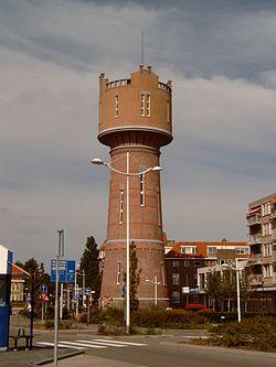 Den Helder water tower in the village