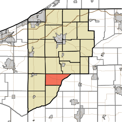 Map highlighting Hanna Township, LaPorte County, Indiana.svg