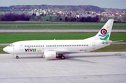 Viva Air Boeing 737-300; EC-FLF@ZRH;08.04.1995 (6470852621).jpg