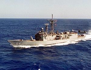 USS Ford (FFG-54) underway in the South China Sea on 25 September 1997 (970925-N-4778W-150).jpg