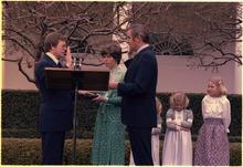 Walter Mondale swears-in Jim McIntyre as Director of OMB - NARA - 178499.tif