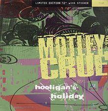 UK 12-inch single picture sleeve with a sticker of the new Mötley Crüe band logo