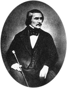 Daguerreotype of Gogol taken in 1845 by Sergei Lvovich Levitsky (1819–1898)