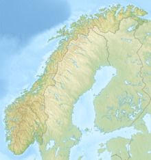 Map showing the location of Harbardsbreen