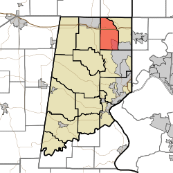 Location of Logan Township in Dearborn County