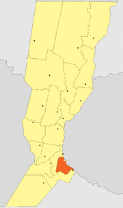 Location of Rosario Department within Sante Fe Province