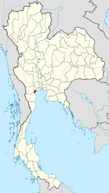 Map of Thailand highlighting Samut Songkhram Province