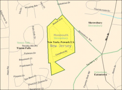 Census Bureau map of Shrewsbury Township, New Jersey