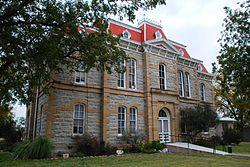 The Concho County Courthouse in Paint Rock