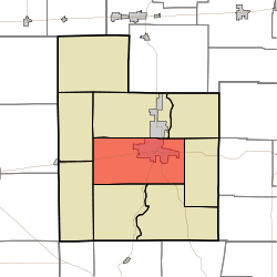 Location of Connersville Township in Fayette County