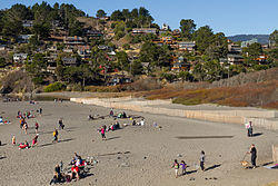 Muir Beach as seen from the beach in December 2013