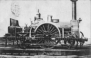 An early Great Western broad gauge engine Vulcan.jpg