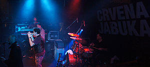 Crvena jabuka performing live in Ljubljana, Slovenia on 15 January 2016.