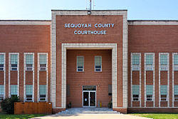 The Sequoyah County Courthouse in Sallisaw.