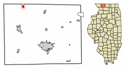 Location of Winslow in Stephenson County, Illinois.
