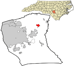 Location in Cumberland County and the state of North Carolina.