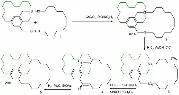 Scheme 4. [14][14]metaparacyclophane