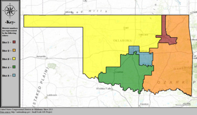 United States Congressional Districts in Oklahoma, since 2013.tif