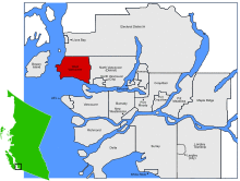 Location of West Vancouver in Metro Vancouver