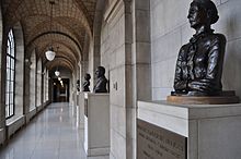 Nebraska Hall of Fame, Northwest Courtyard Hall, Nebraska State Capitol.jpg