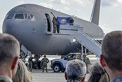 Pease ANGB's first KC-46A Pegasus, delivered to the 157th Air Refueling Wing in August 2019