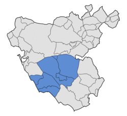 Location in the province of Cádiz.