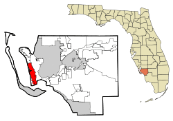 Location in Lee County and the state of Florida