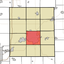 Location of Center Township in Delaware County