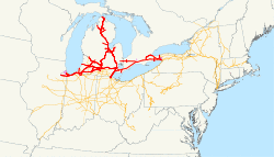 Michigan Central Railroad system map (1918).svg