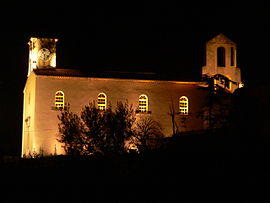 A night view of the old church in Septèmes-les-Vallons
