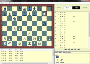 Two engines playing Capablanca chess in ChessV 2.2
