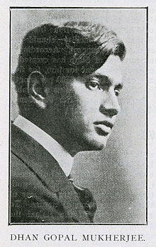 Portrait of Dhan Gopal Mukerji printed in the April 1916 issue of The Hindusthanee Student.