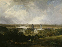 Painting of London from Greenwich Park by William Turner in 1809, with Greenwich Hospita in the background.