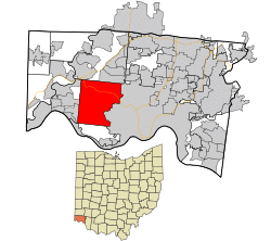 Location in Hamilton County and the state of Ohio.