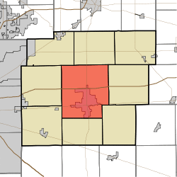 Location in Hancock County