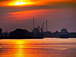 Saint Lawrence Seaway at Sainte-Catherine