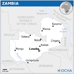 Location of Zambia
