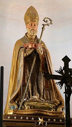 Concattedrale di castellammare di stabia, interno, cappella di san catello, statua di san catello del 1609, 01.jpg