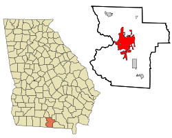 Location in Lowndes County and the state of Georgia